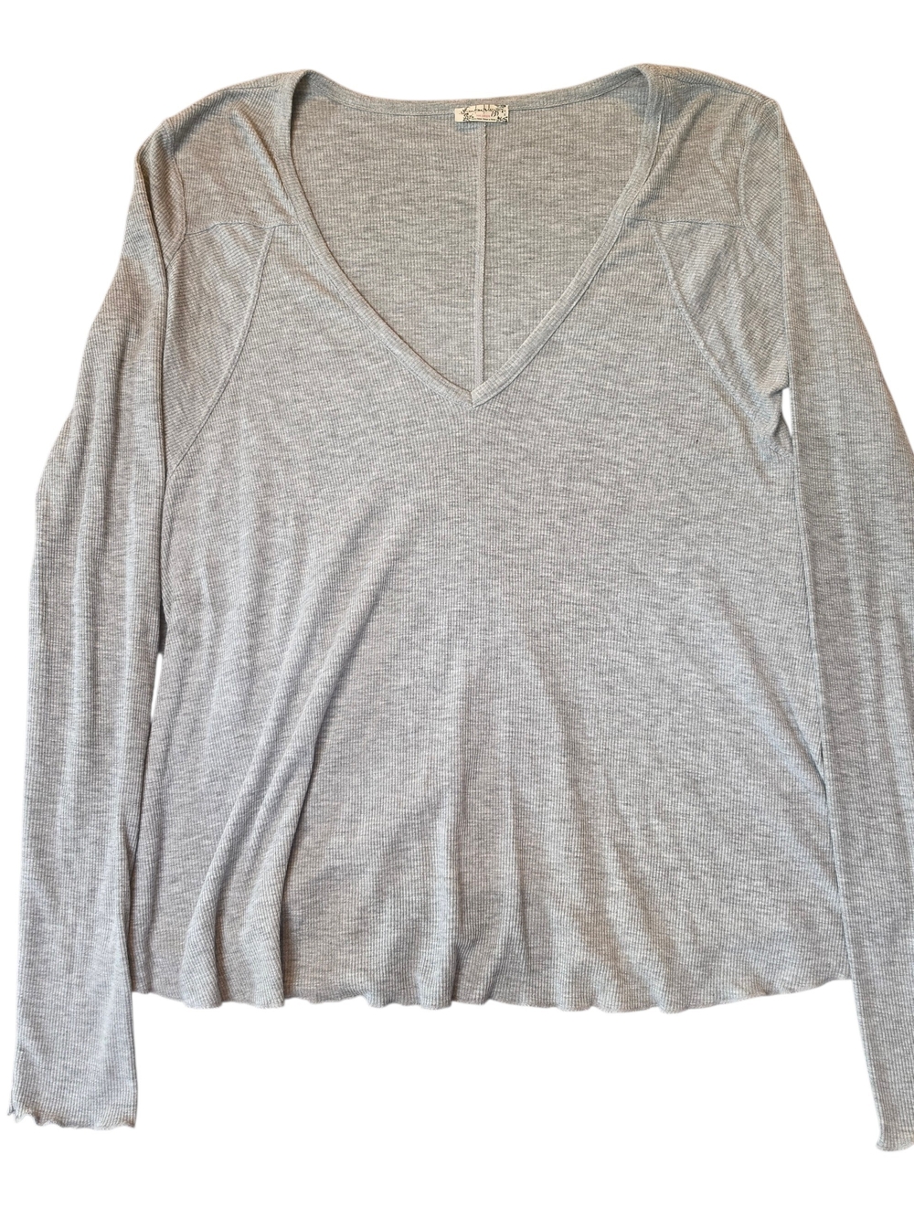 Intimately Free People Womans Top Medium Gray Bohemian Hippie Fairy Lightweight